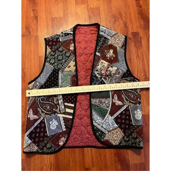 Vintage Handmade Women’s quilted vest. Size XL - Picture 5 of 7